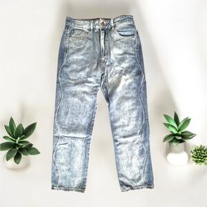 Nature Denim High Rise Women's Jeans in Classic Blue with Unique Side Details 7